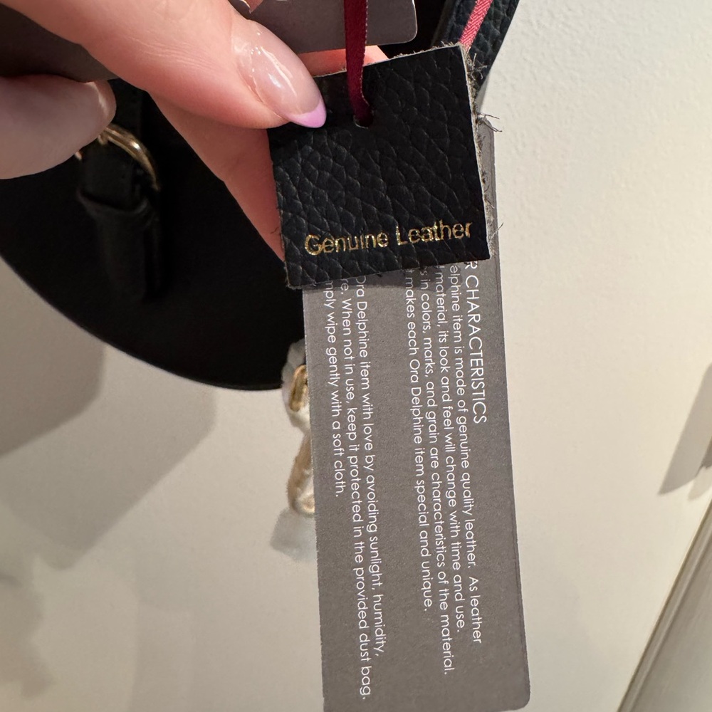Black Crossbody Bag with Patterned “Guitar” Strap or regular black strap - Picture 5 of 9
